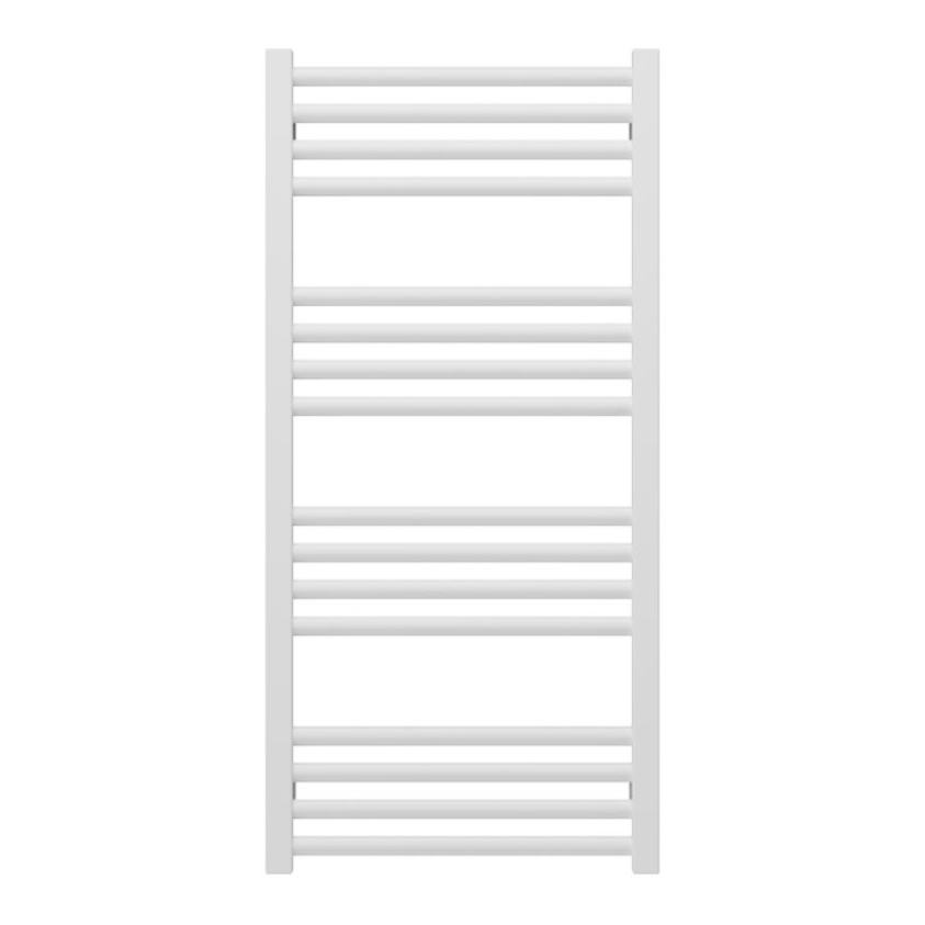 Cutout image of Crosswater MPRO Matt White 900mm Heated Towel Rail